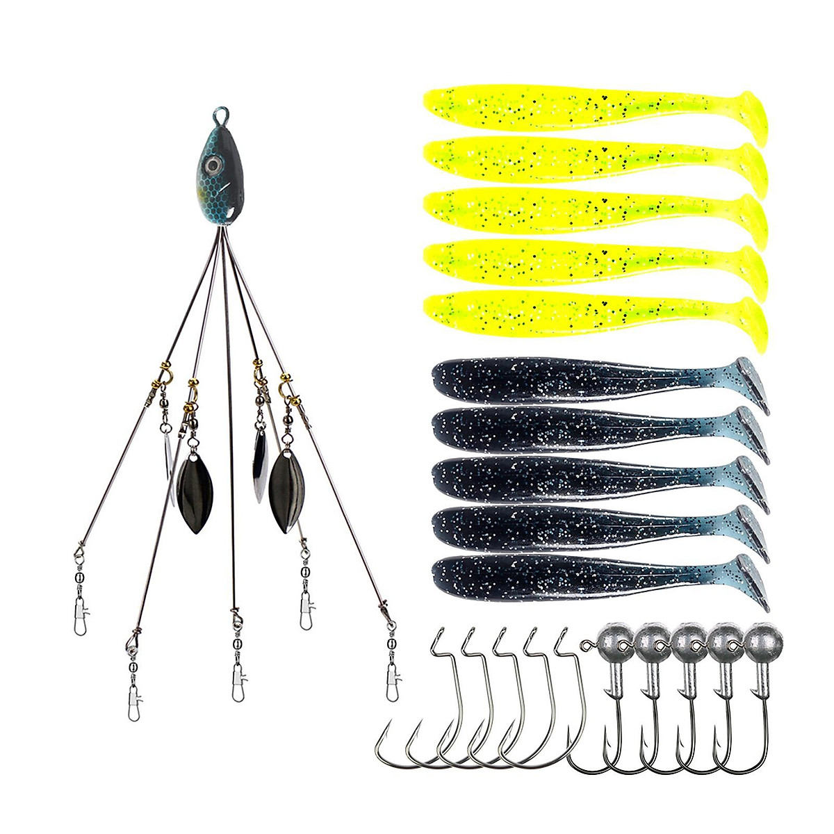Umbrella Rig for Striper Bass for Pickerel Walleye Crappie Phụ kiện