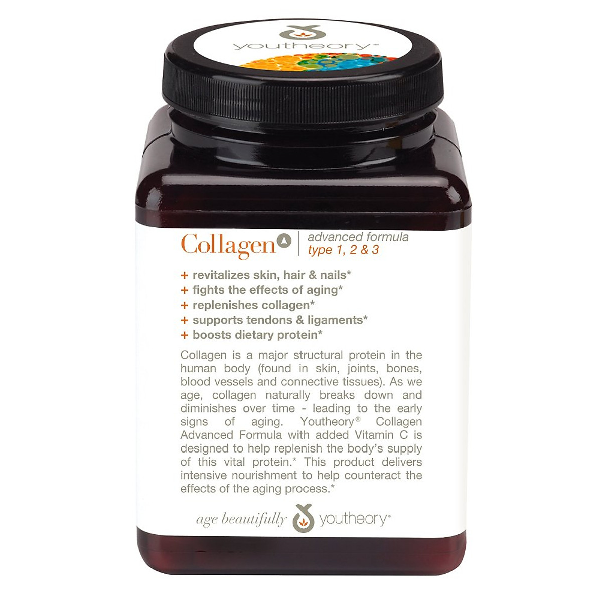 Collagen Type 1,2,3 Youtheory Mỹ tăng độ đàn hồi da, đẹp tóc, móng, duy trì sức khỏe sụn, gân, dây chằng, khớp - QuaTangMe Extaste