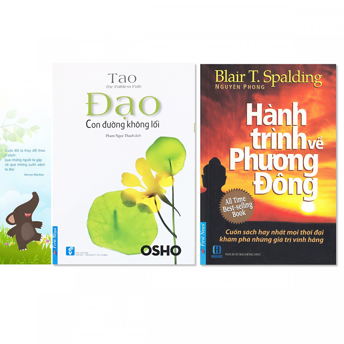 Combo 2 cuốn: Hành Trình Về Phương Đông + Đạo - Con Đường Không Lối + Bookmark danh ngôn hình voi