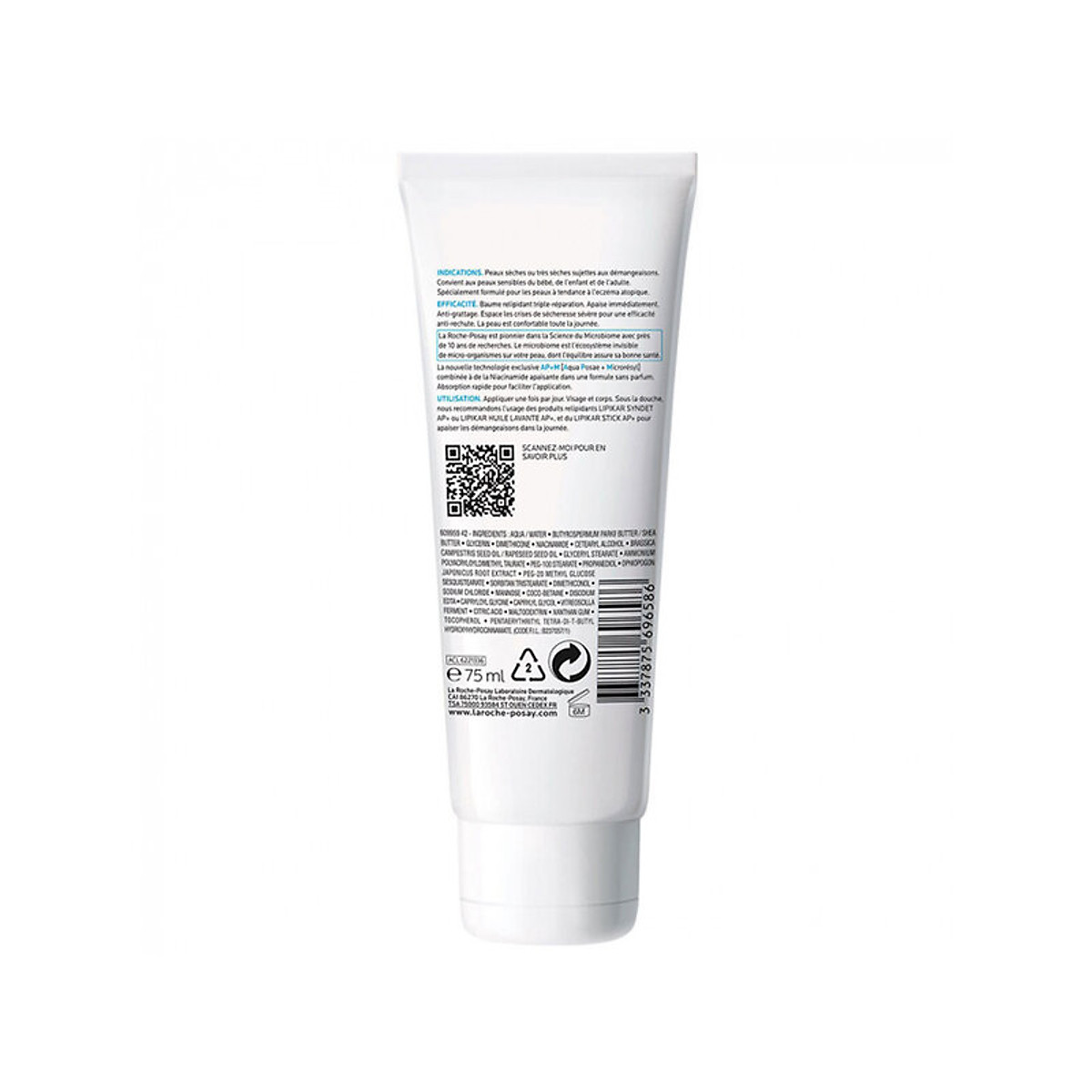 Kem Dưỡng Giảm Ngứa, Làm Dịu Da Khô Mẩn Đỏ Và Viêm La Roche-Posay Lipikar Baume AP+ (75ml)