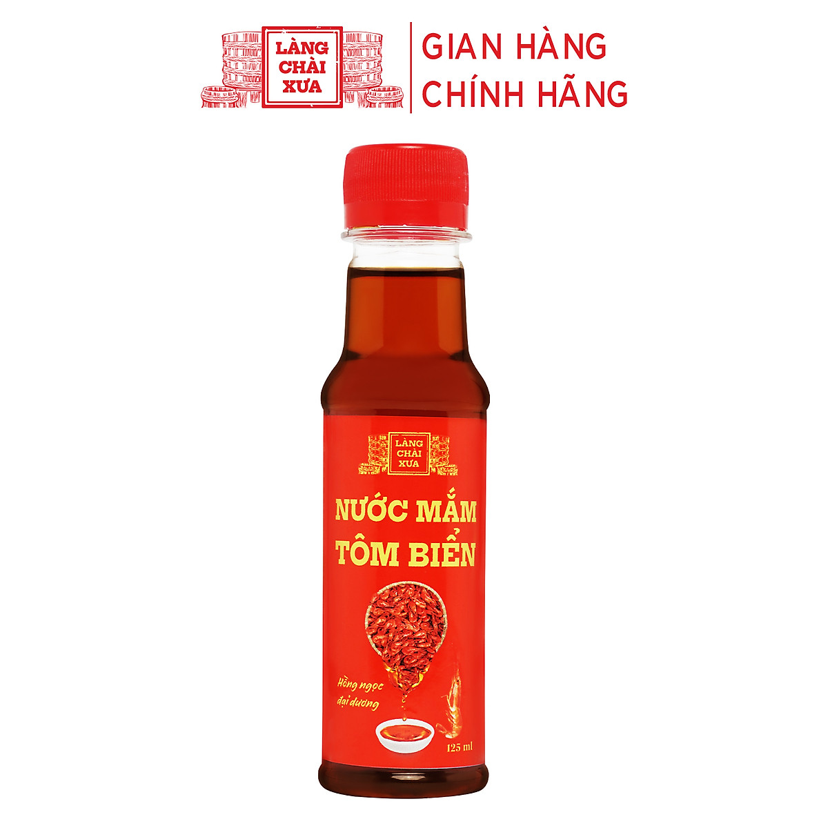 Đặc Sản Phan Thiết - Nước Mắm Tôm Biển Làng Chài Xưa Hồng Ngọc Đại Dương 125Ml/Chai