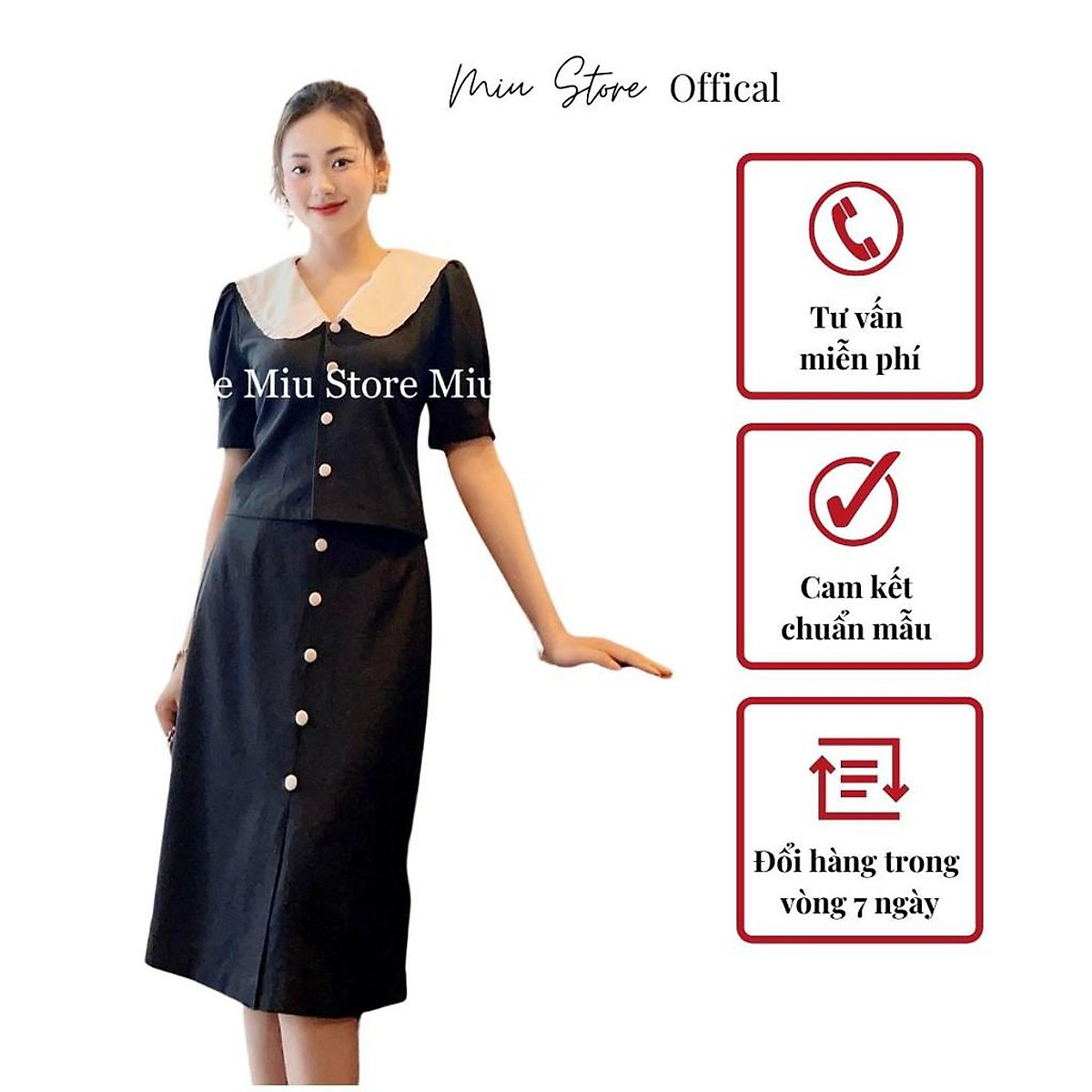 Set Đồ Thời Trang Công Sở Sành Điệu  Áo Sơ Mi Và Chân Váy Chữ A