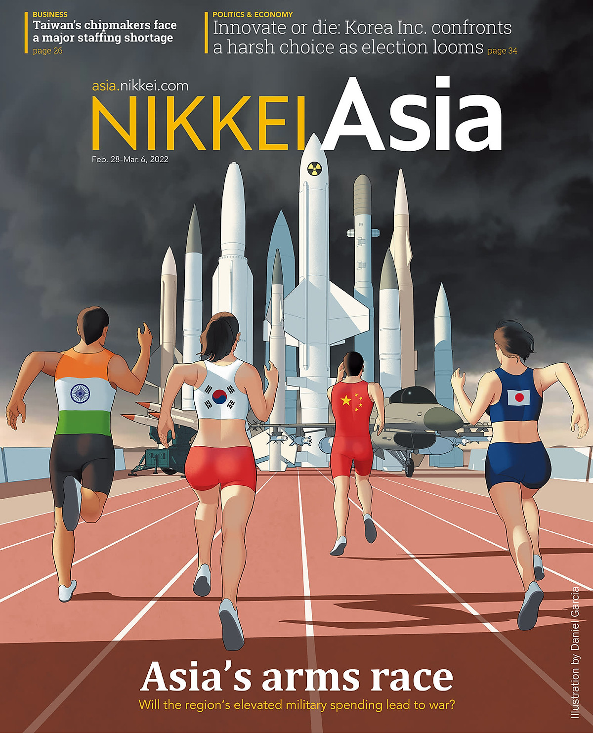 Nikkei Asian Review: Nikkei Asia - 2022: ASIA'S ARMS RACE - 9.22 tạp chí kinh tế nước ngoài, nhập khẩu từ Singapore