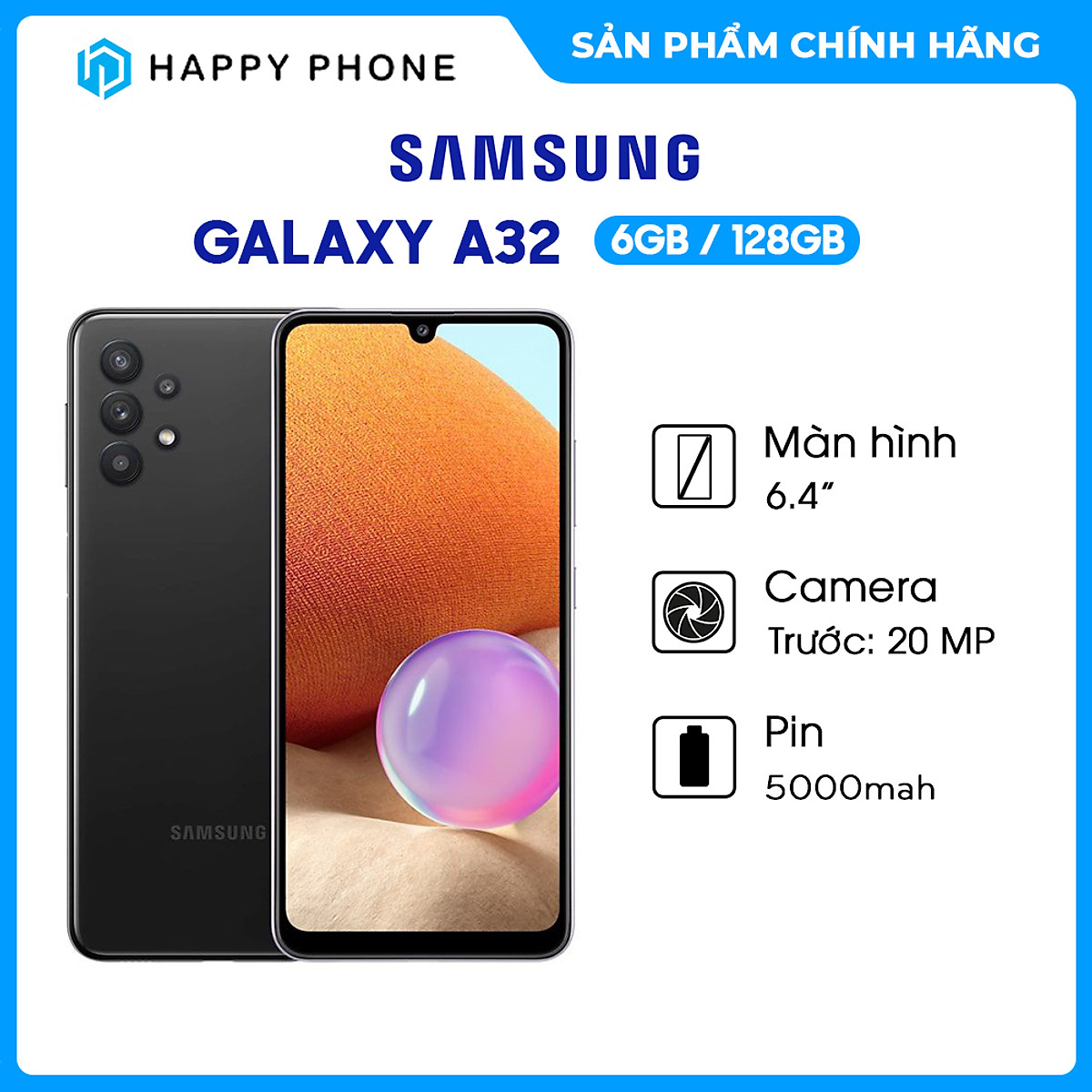 Điện thoại Samsung Galaxy A32 (6GB/128GB) - Hàng Chính Hãng - Đã kích hoạt bảo hành điện tử