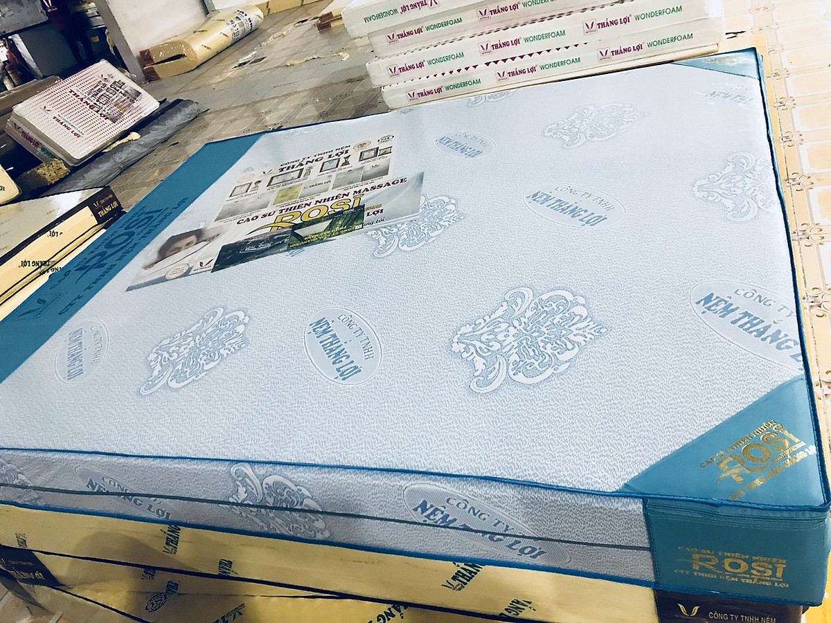 Nệm Cao su thiên nhiên rosi thường Thắng Lợi, Đệm cao su thiên nhiên hàng chính hãng...
