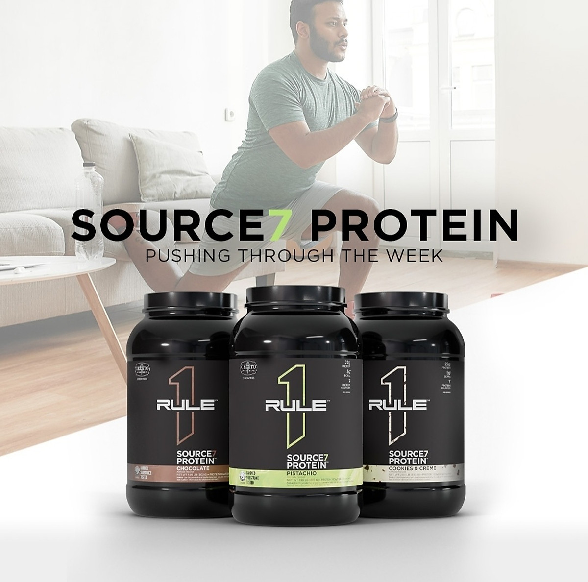 Whey từ 7 loại protein Rule 1 Source 7 Protein 1.9lb
