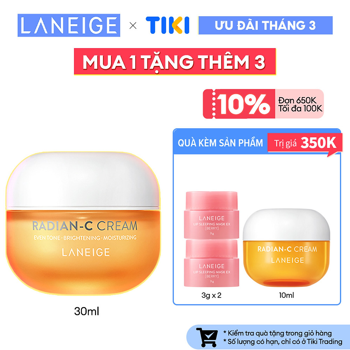 Kem Dưỡng Sáng Da Laneige Radian-C Cream 30ml