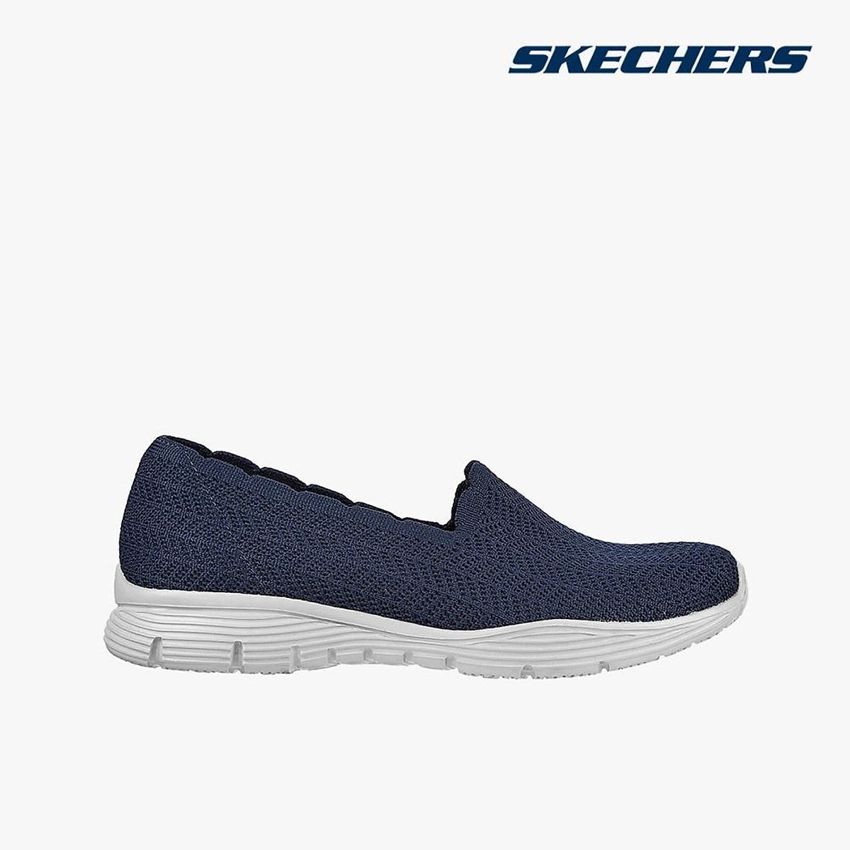 SKECHERS - Giày slip on nữ Seager 158104-NVY - Giày thể thao cổ thấp