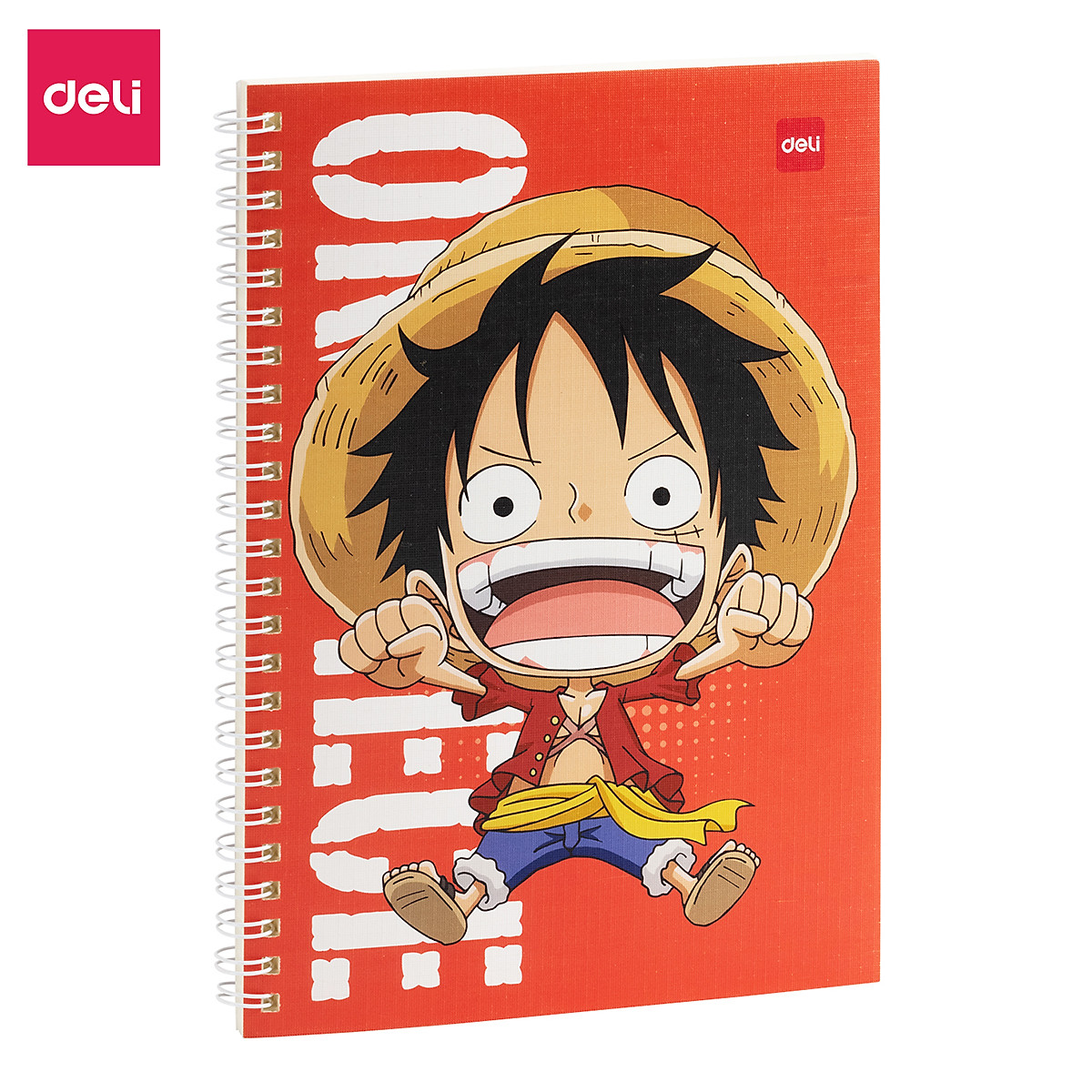 Sổ tay ghi chép gáy xoắn kẻ ngang A5 B5 60 trang hình Đảo Hải Tặc One Piece Deli - Phù hợp học sinh văn phòng - Nhiều màu - EN003
