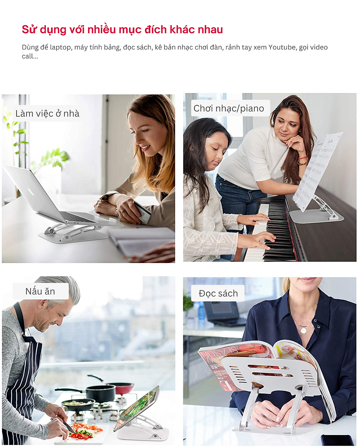 Giá Đỡ Máy Tính, Laptop, iPad, Macbook Hợp Kim Nhôm Cao Cấp. Hỗ Trợ Tản Nhiệt Chống Mỏi Cổ, Vai, Gáy. Hàng Chính Hãng Tamayoko