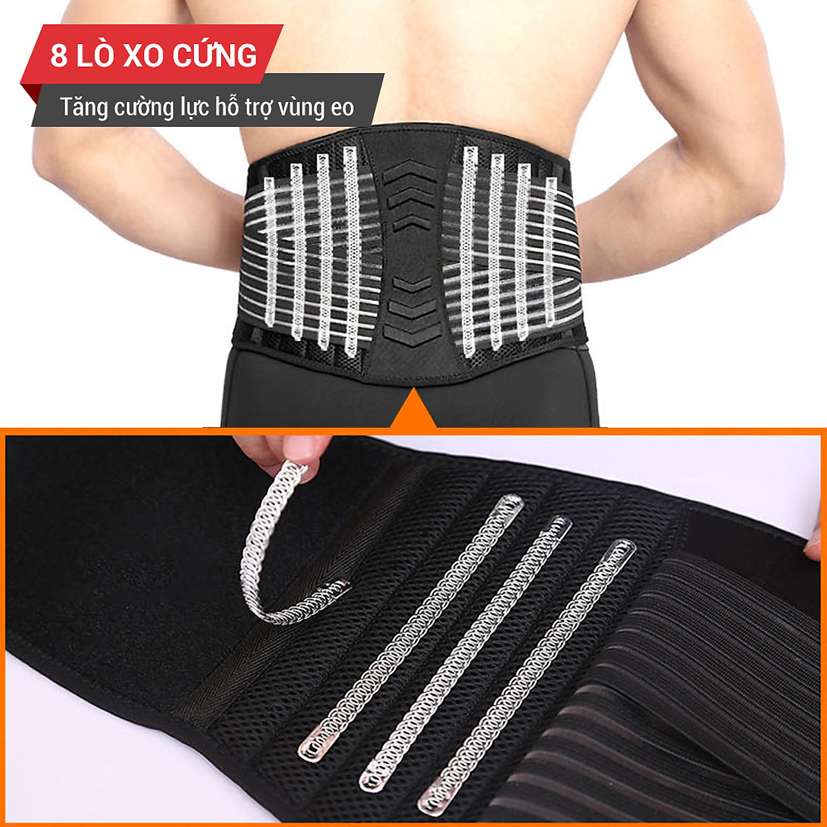 Đai lưng tập gym,đai bảo vệ cột sống chống đau lưng 2 dây nén GoodFit GF722WS