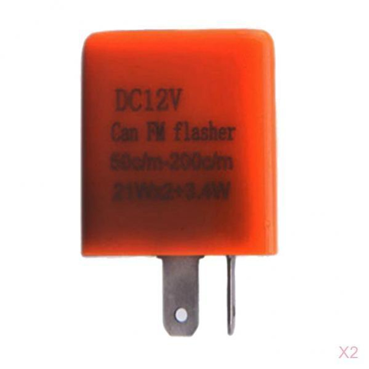 2pcs 12V 2pin Adjustable LED Flasher Relay Blinker Accessories Universal