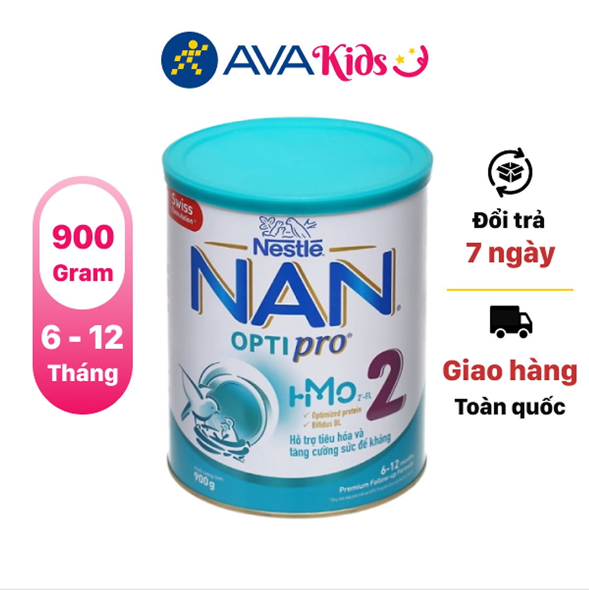 Sữa bột NAN Optipro số 2 - 900g (6 - 12 tháng)