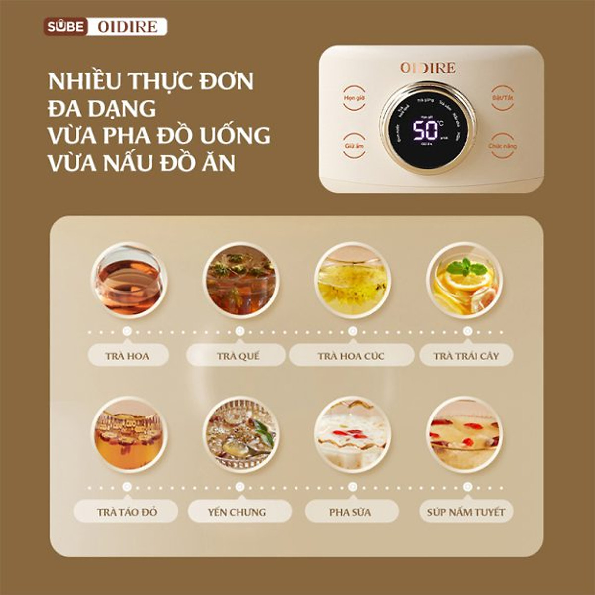 Bình pha trà OIDIRE 1L ODI05A 530W - Hàng chính hãng