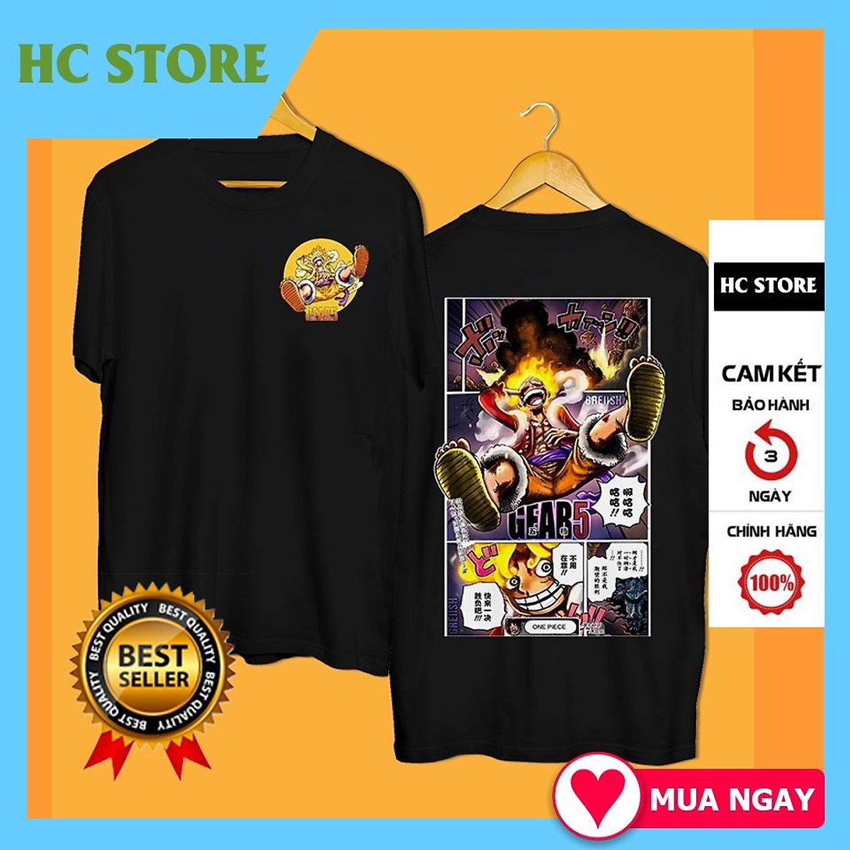 Luffy Gear 5 với trang phục áo thun sẽ khiến bạn phát cuồng. Hãy xem hình ảnh về Nhà Vua Hải Tặc thức tỉnh trái ác quỷ Zoan và trở thành một sinh vật đáng sợ nhất với sức mạnh vượt trội.