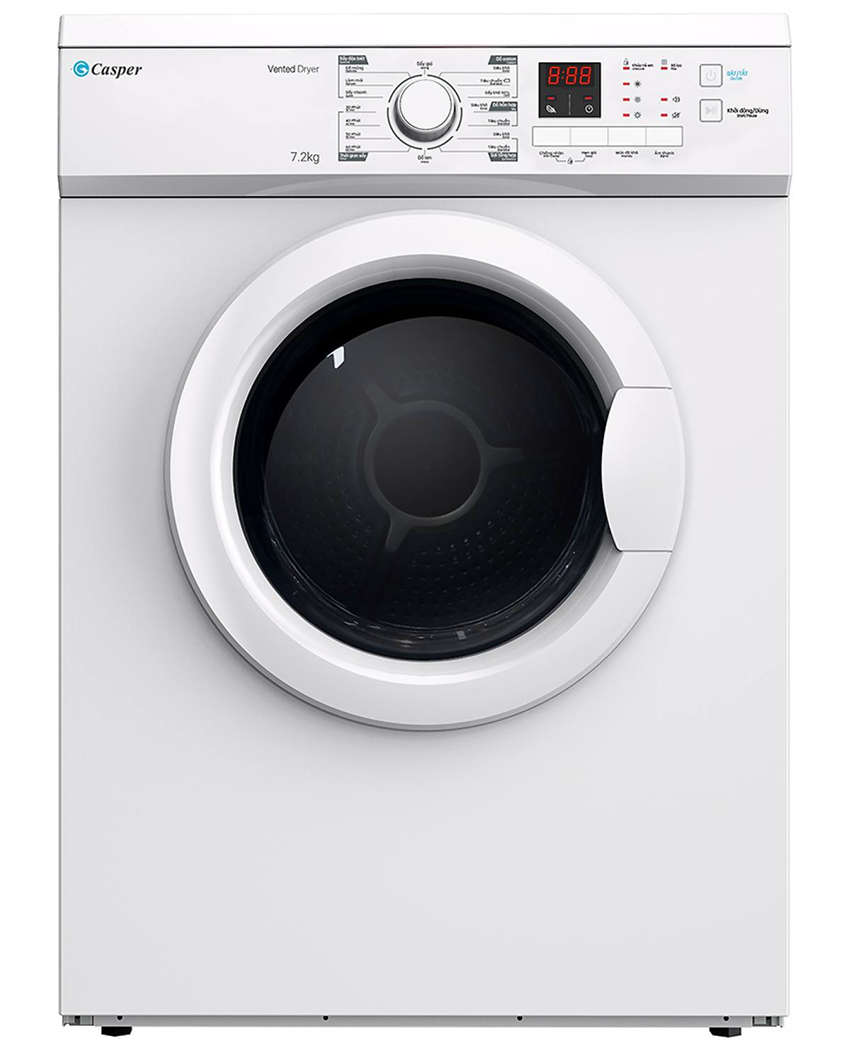 Máy sấy thông hơi Casper TD-72VWD 7.2kg - Hàng chính hãng (chỉ giao HCM)