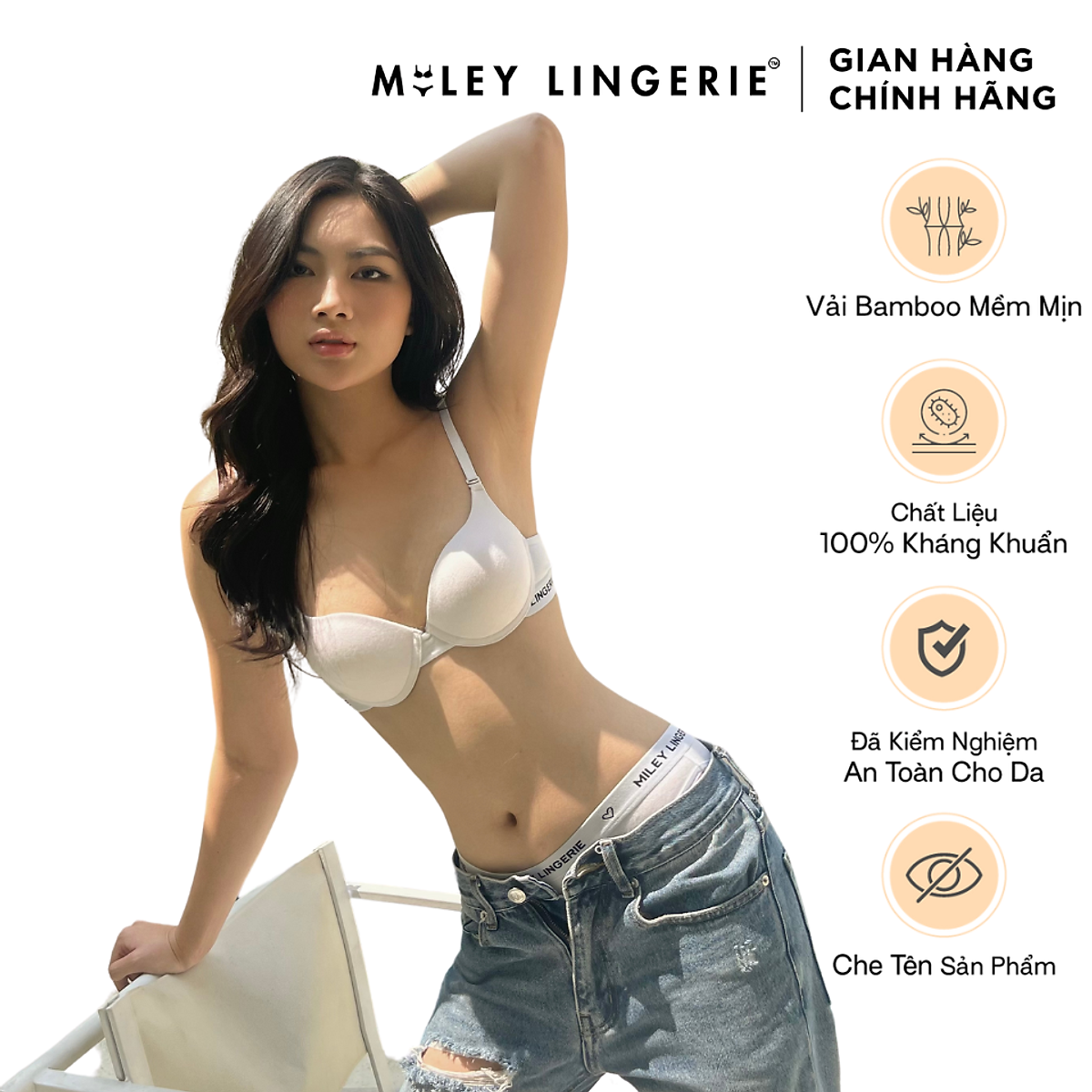Bộ Đồ Lót Miley Lingerie Vải Thiên Nhiên Bamboo Miley Nature BRB02001_FBS0201