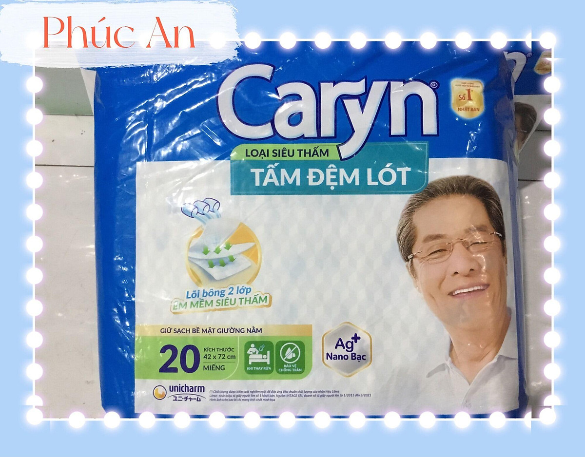 Tấm Đệm Lót Caryn 20 Miếng Loại Siêu Thấm Kích Thước 42 x72 Cm - Tấm Lót Giường Người Bệnh Caryn