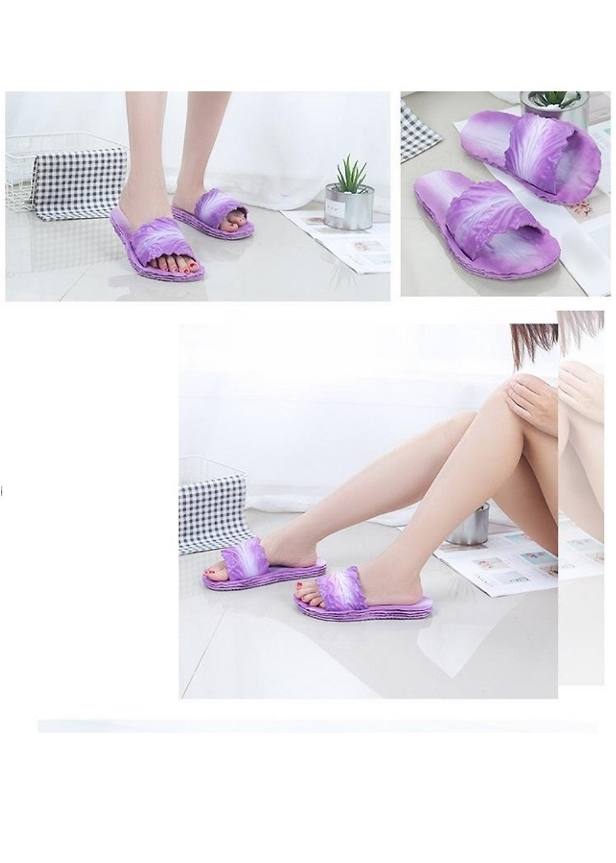 Dép bắp cải màu tím size 36-41