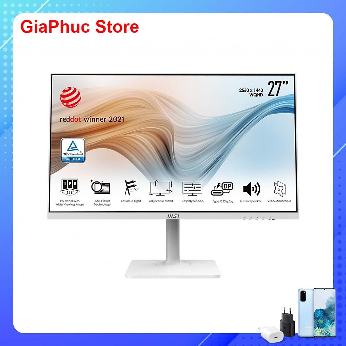 Màn hình máy tính MSI MD271QPW 27 inch WQHD 75Hz/Loa Kép 1W x2 ...