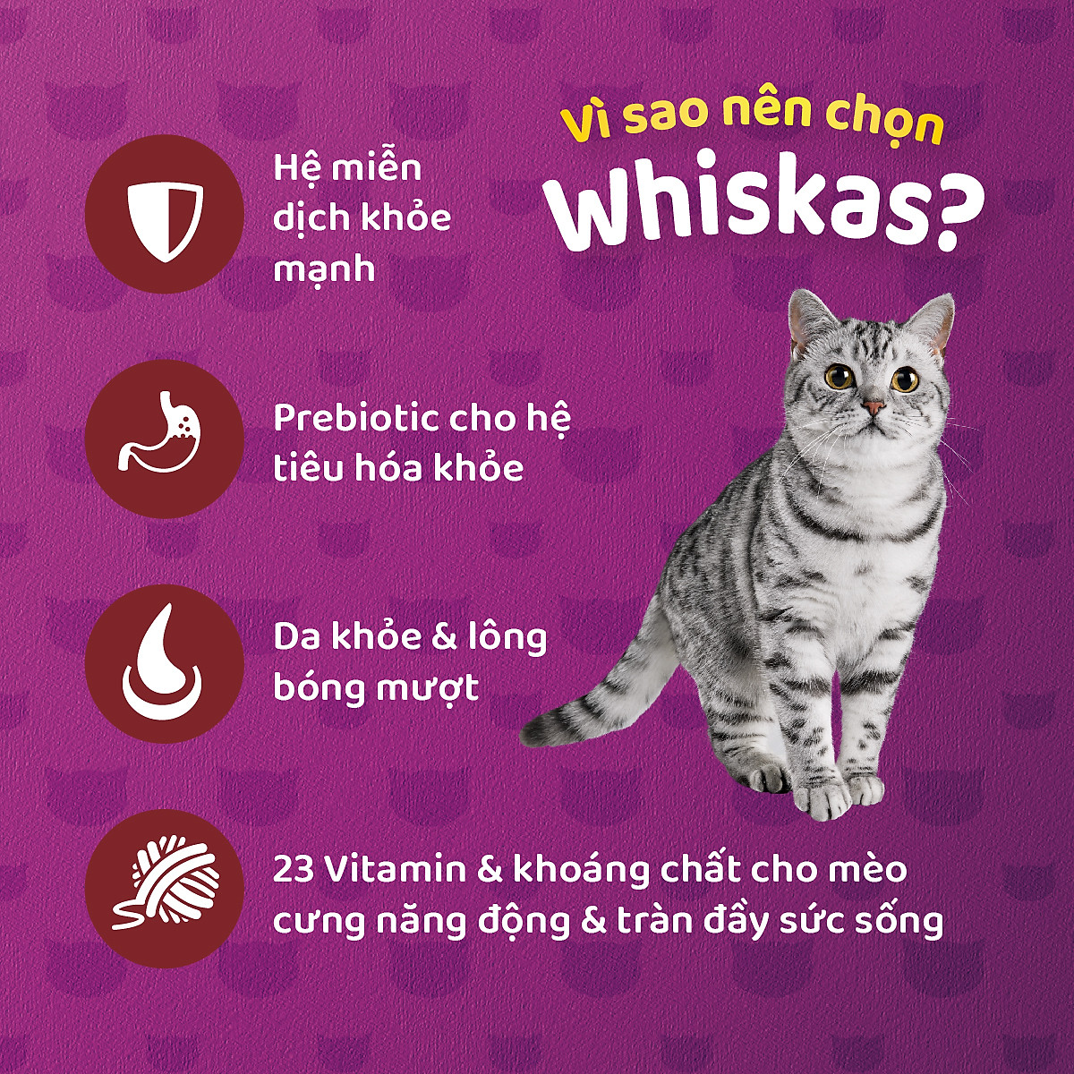 Thức Ăn Cho Mèo Whiskas Adult 1+ Years Vị Saba Nướng 1.2kg/Túi