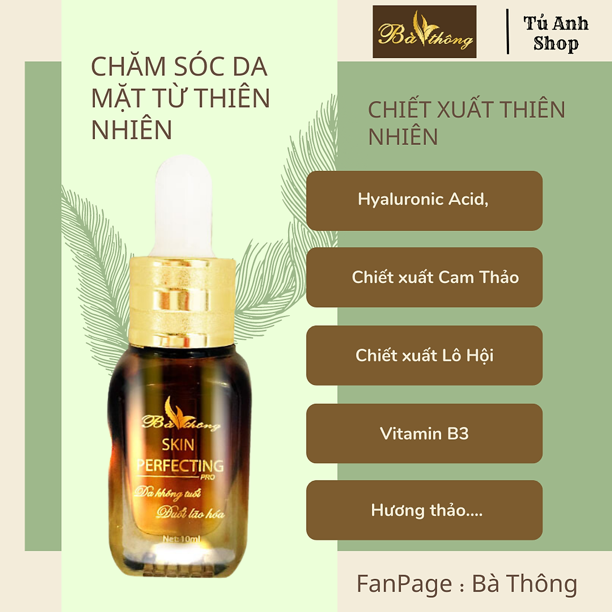 Serum mờ thâm dưỡng da mặt Skin Perfecting Bà Thông Lọ 5ml-10ml ...