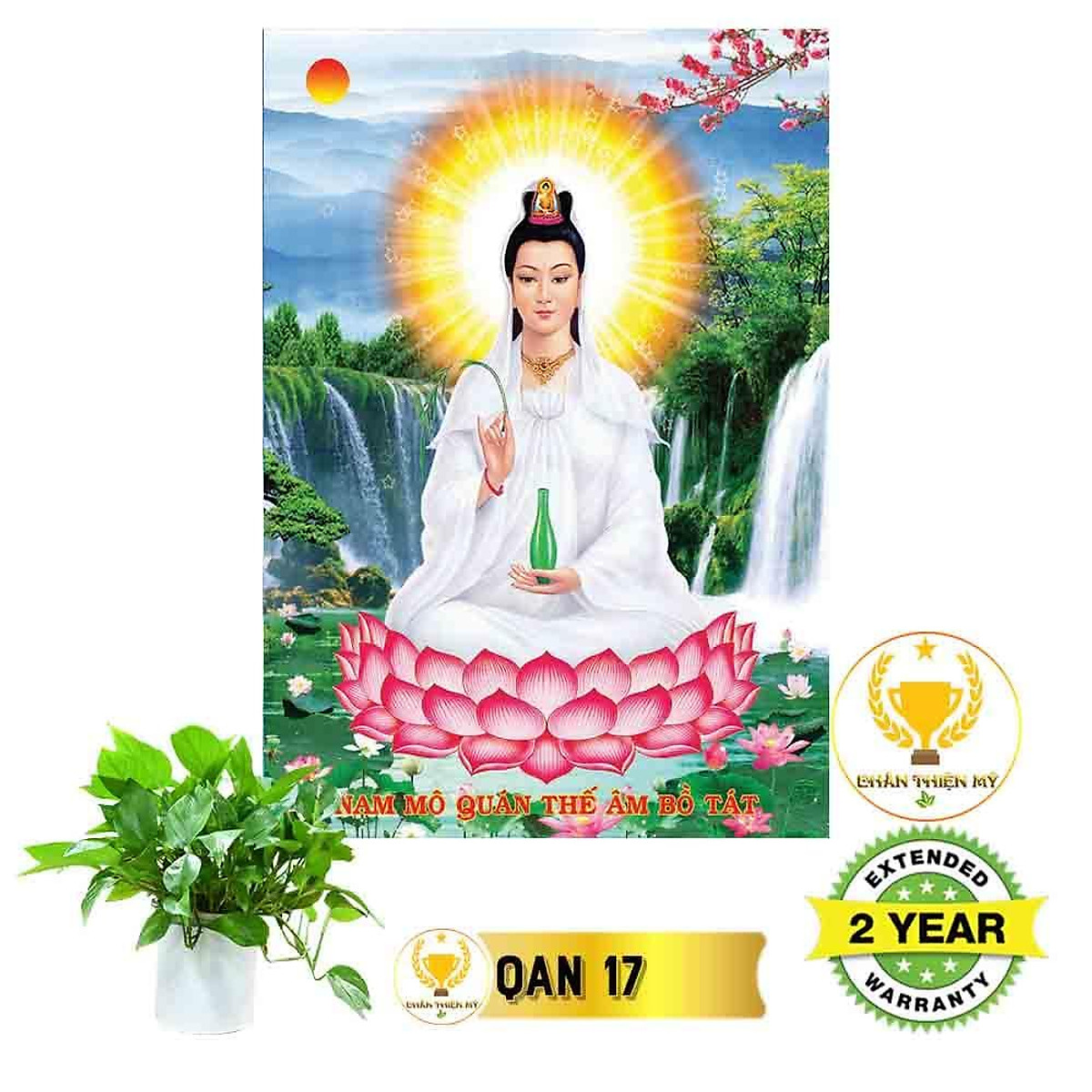 Tranh Quan Thế Âm Bồ Tát có khung_QAK3 - Các loại tranh khác