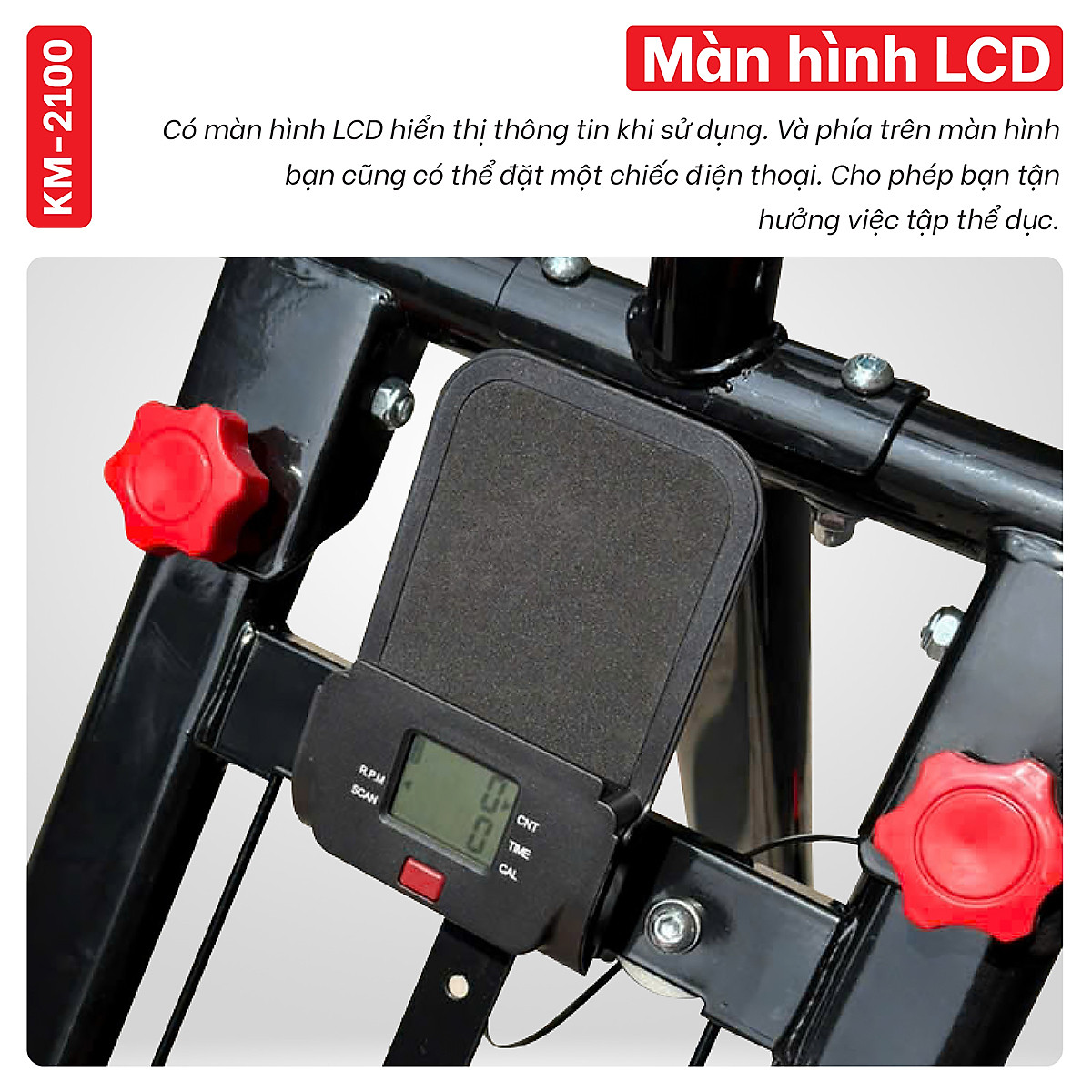 Máy Chạy Bộ,AIR WALKER Máy Đi Bộ Trên Không Cỡ Lớn, Máy leo núi bậc thang KM-2100 tại nhà