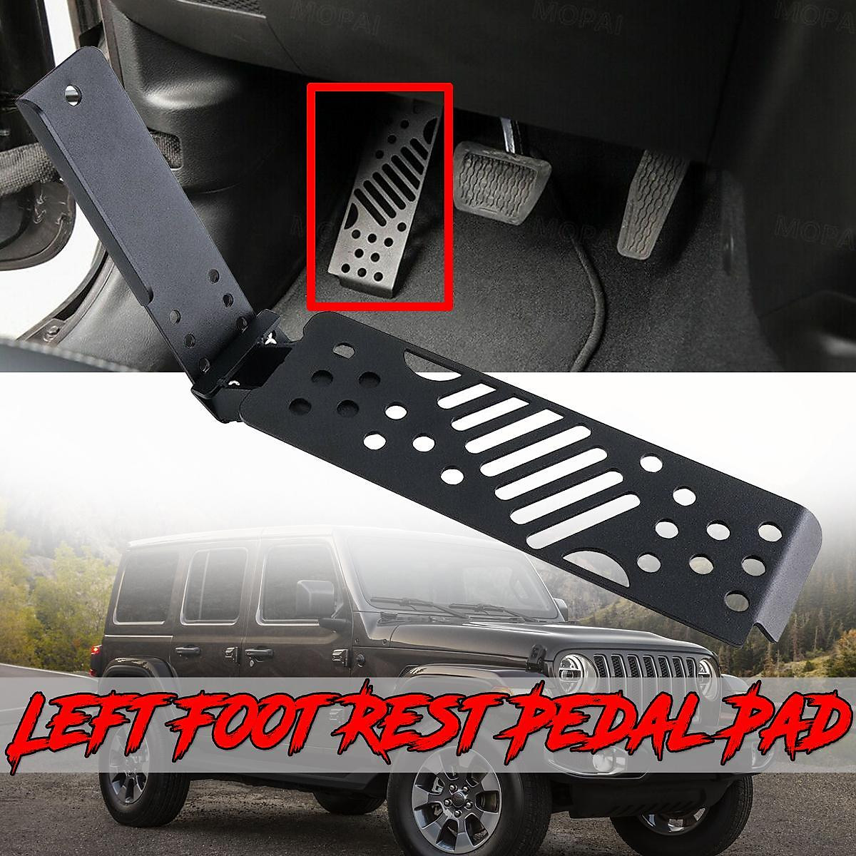 Mua Aluminum Alloy Black Auto Left Foot Rest Pedal Pad Fit For 2018 Jeep  Wrangler JL