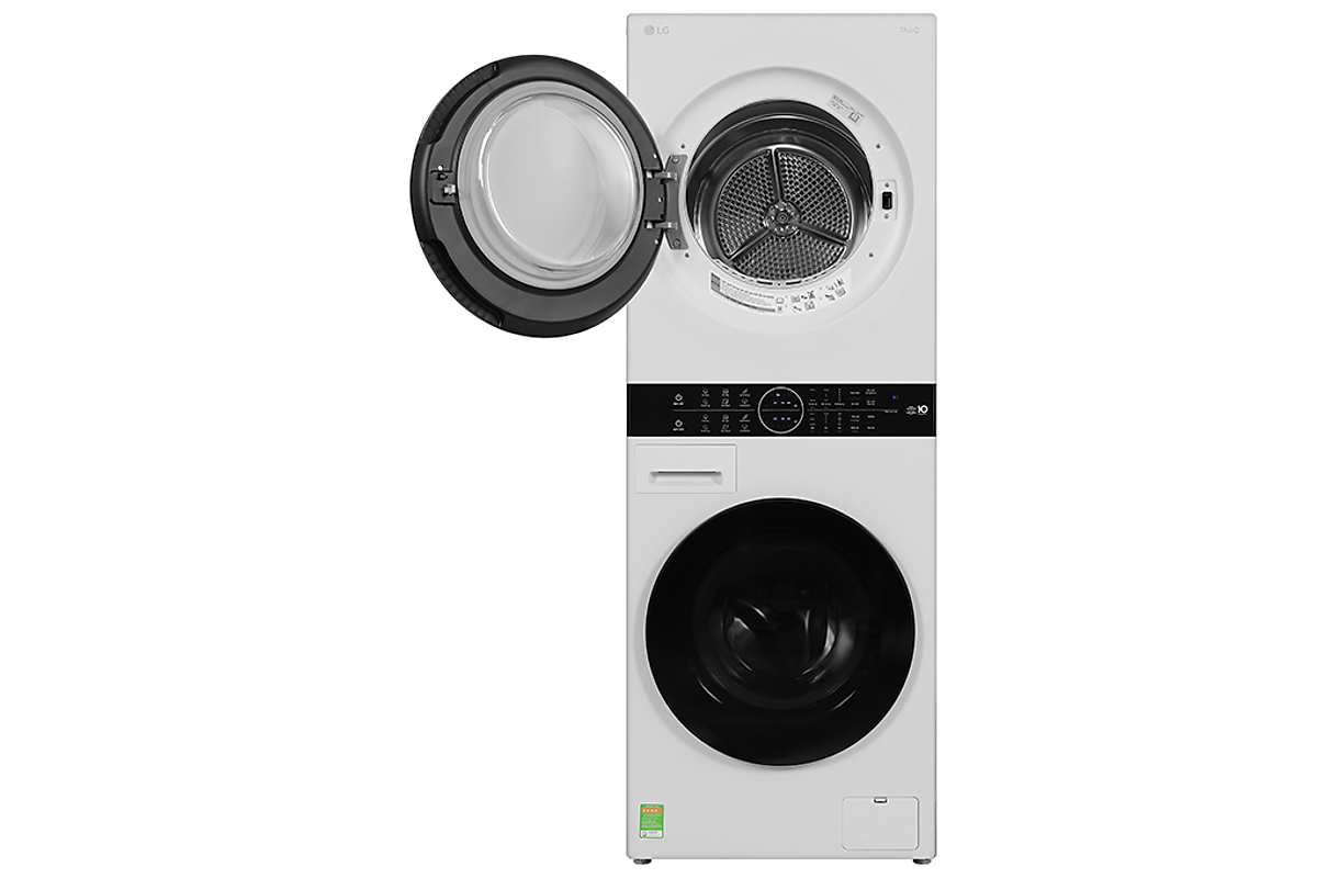 Tháp giặt sấy LG WashTower Inverter giặt 14 kg - sấy 10 kg WT1410NHE - Hàng Chính Hãng