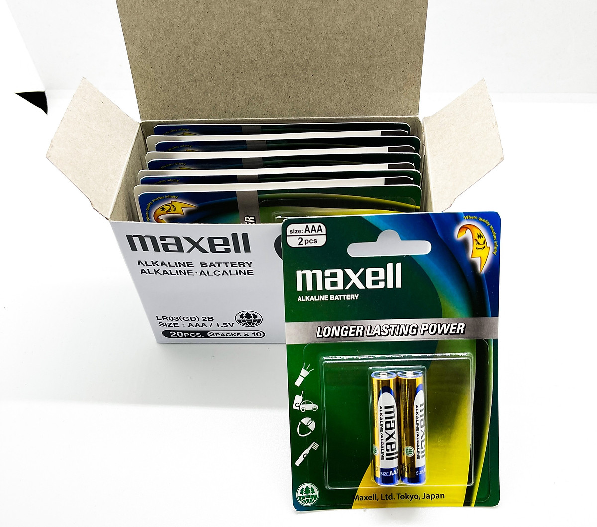 Hộp 20 Viên Pin AA / AAA Maxell Alkaline 1,5V - Hàng chính hãng