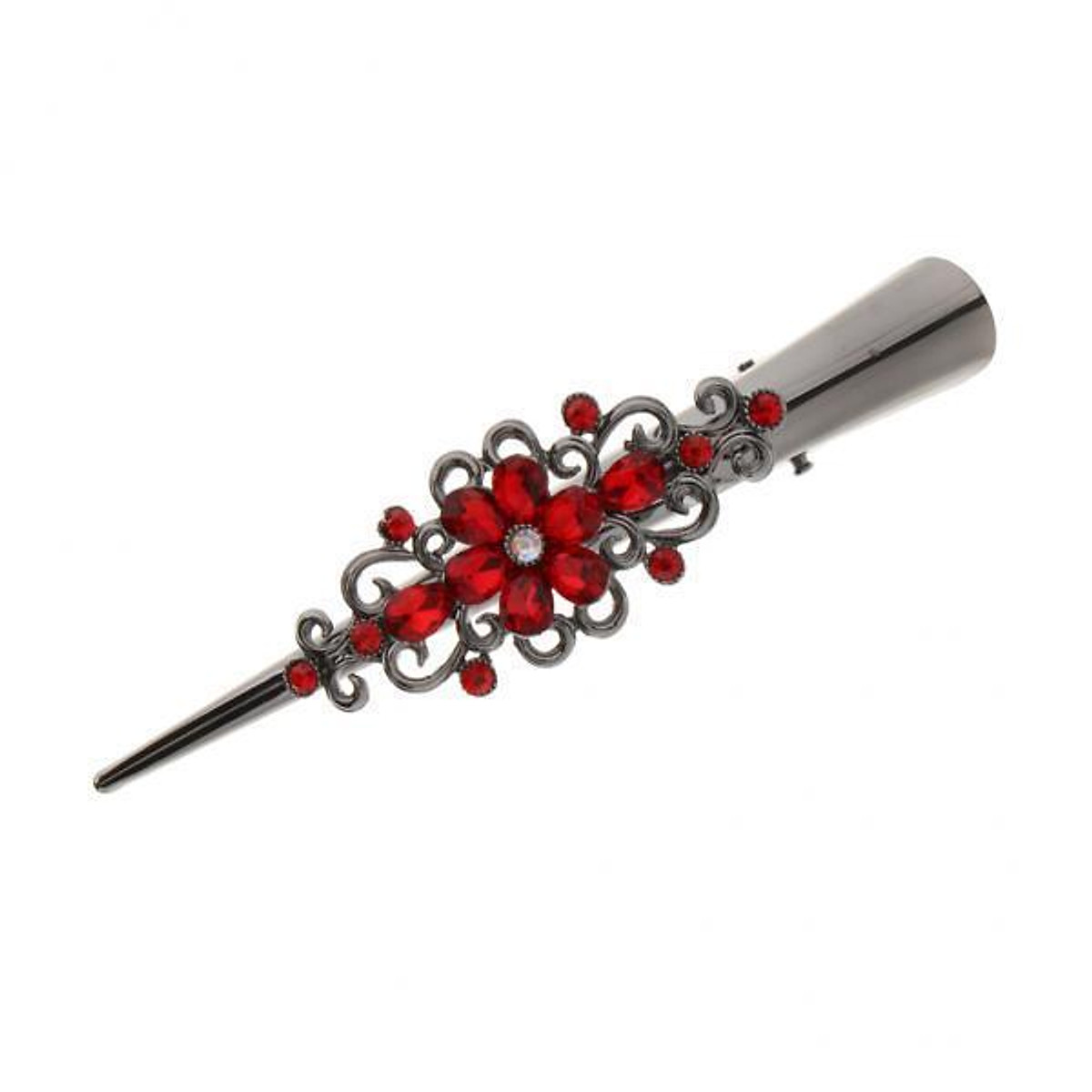 2xMetal Rhinestone Hair Alligator Clips Alligator Hair Clips for Women Red 2xMetal Rhinestone Hair Alligator Clips Alligator Hair Clips for Women Red