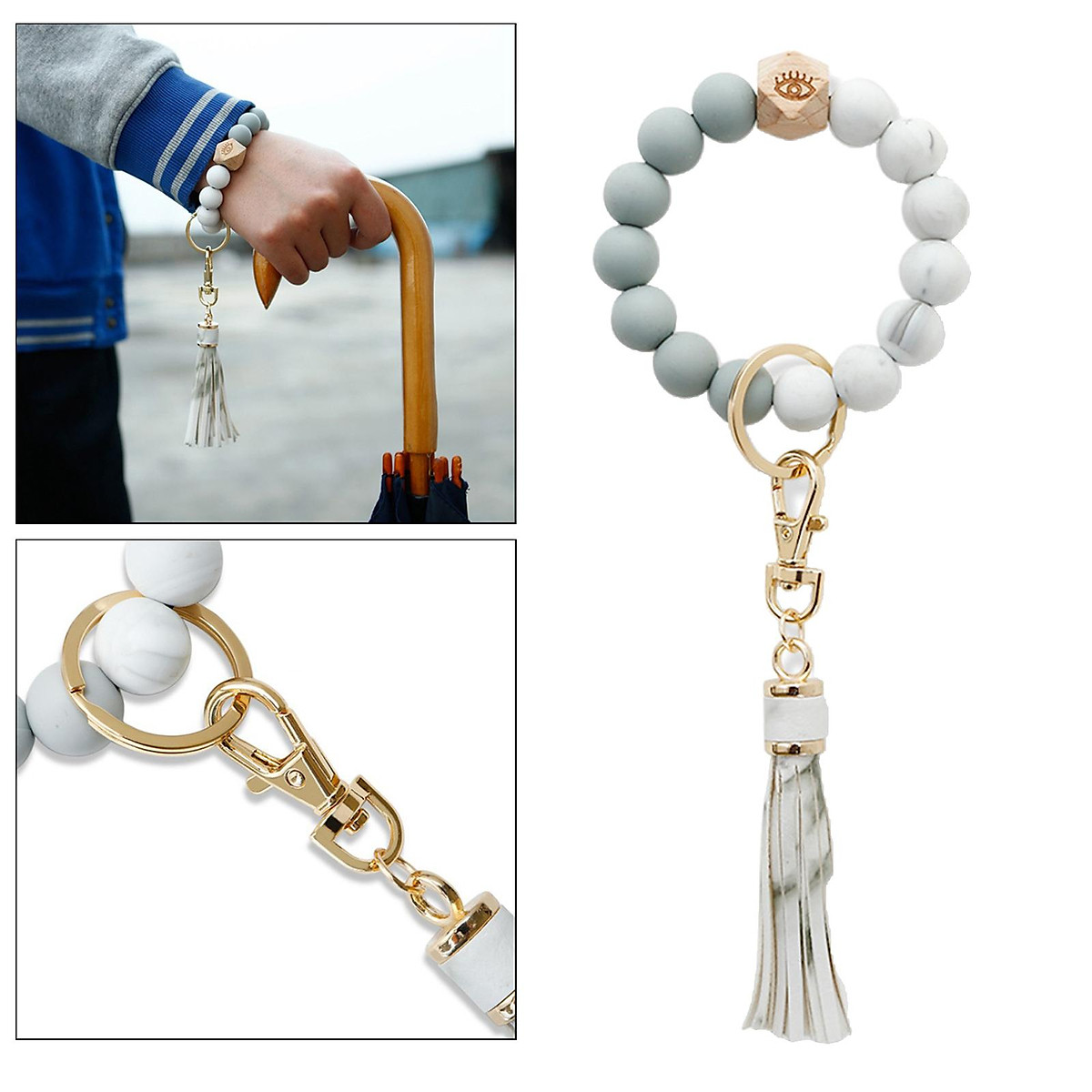 Share more than 162 beaded key ring bracelet best