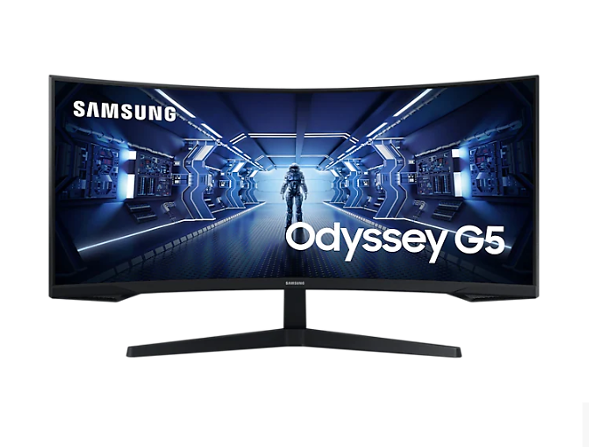 Màn Hình Cong Gaming Samsung LC34G55TWWEXXV ( 34 Inch WQHD VA (3,440 x 1,440) 165Hz / 1ms / DP 1.4 / HDMI / Jack Audio 3.5 / Freesync ) - Hàng Chính Hãng