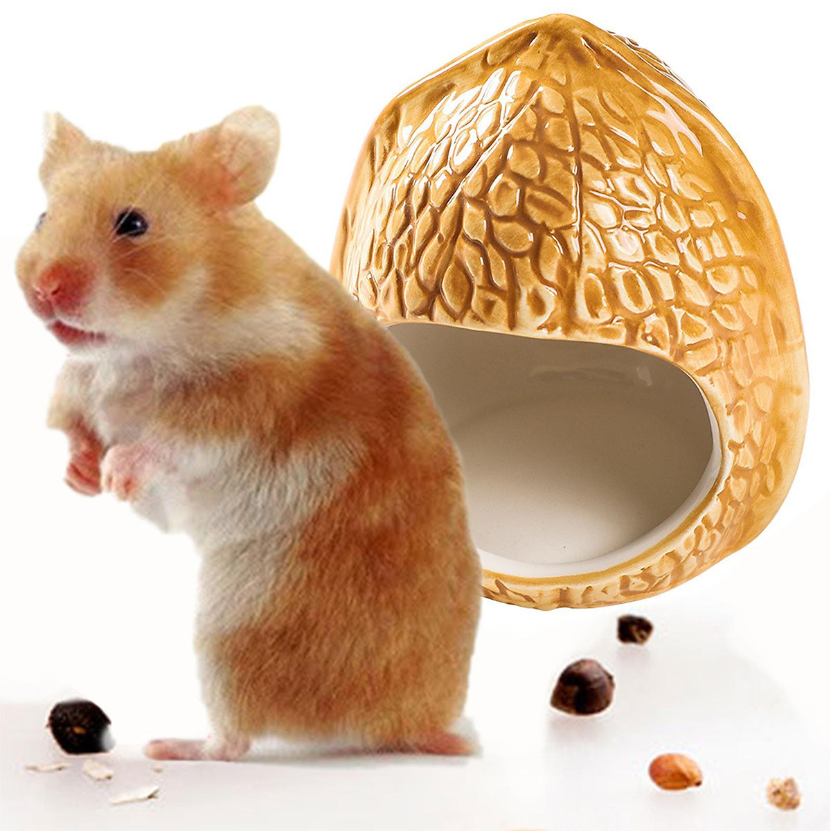 Cute Ceramic Hamster Cage Small Animal House Pet Nesting Summer ...