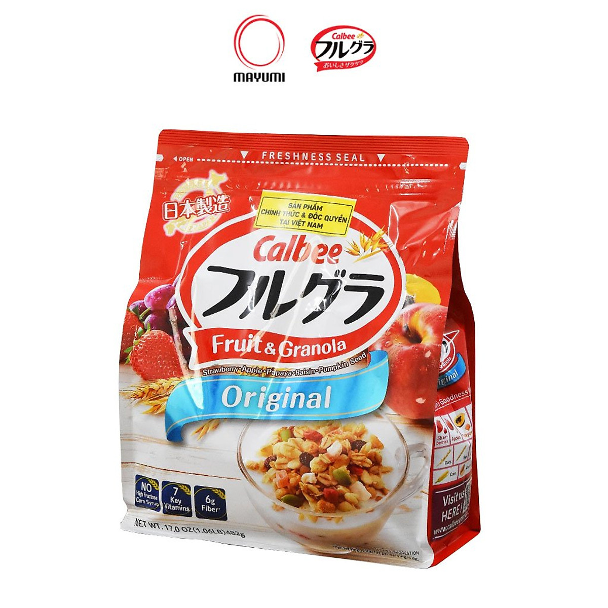 Ngũ Cốc Calbee Frugra Nhật Bản (482g)