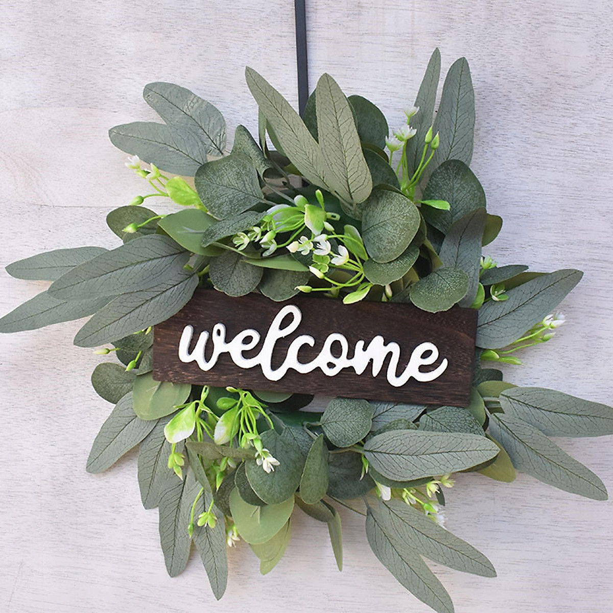 Welcome Sign Wooden Hanging Porch Wreaths for Front Door ...