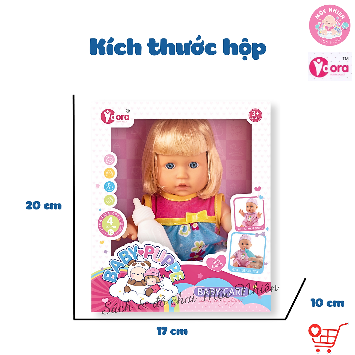 Đồ Chơi Búp Bê VDORA Có Âm Thanh Cho Bé Gái từ 3 Tuổi (Nhiều loại lựa chọn)