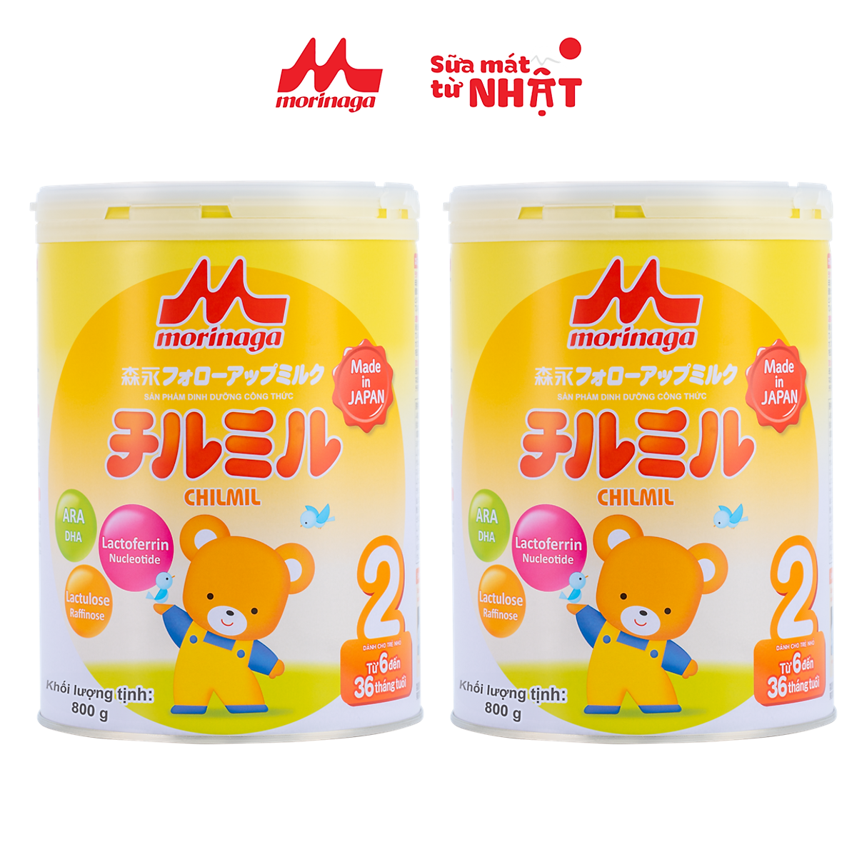Combo 2 lon Sữa Morinaga số 2 (Chilmil) 800g