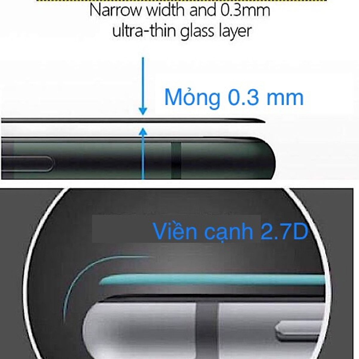 Miếng dán cường lực màn hình cho iPhone 12 (6.1) và 12 Pro (6.1) hiệu HAOPINPAI chuẩn 9H / 2.7D / 0.3 mm - Hàng nhập khẩu