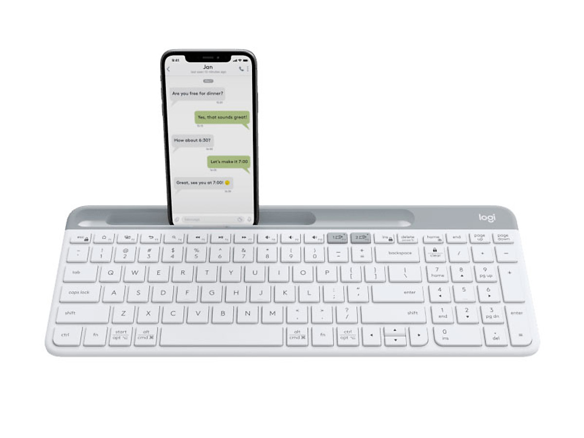 Bàn phím Logitech K580 Slim Multi device - Bluetooth, USB Unifying, Kết nối đa thiết bị - Hàng Chính Hãng - Bảo Hành 12 Tháng [Lỗi 1 đổi 1]