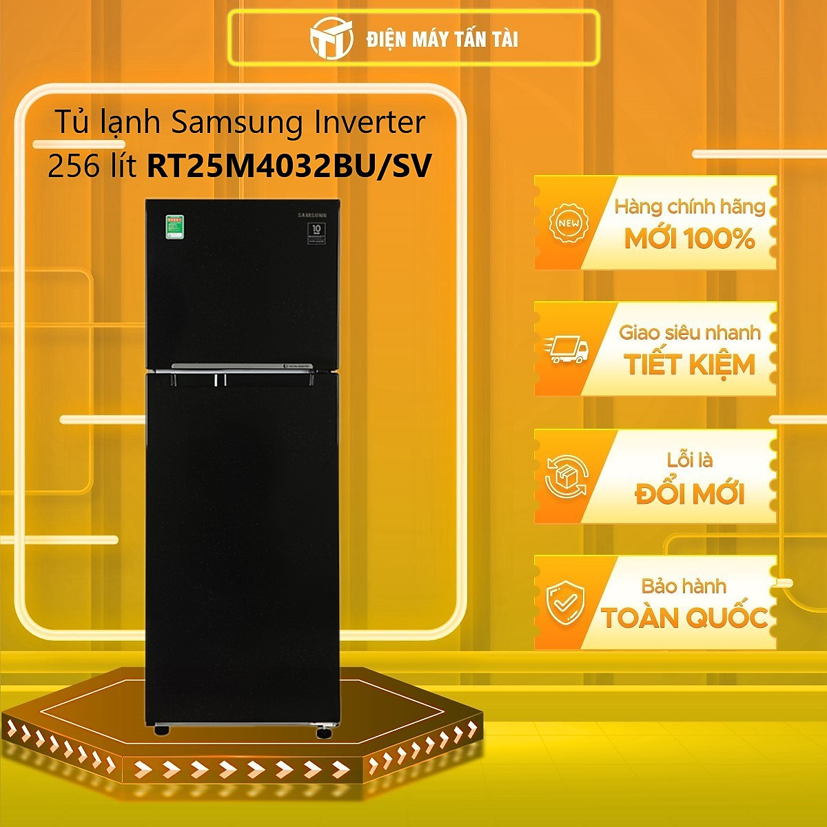 Tủ lạnh Samsung Inverter 256 lít RT25M4032BU/SV - HÀNG CHÍNH HÃNG
