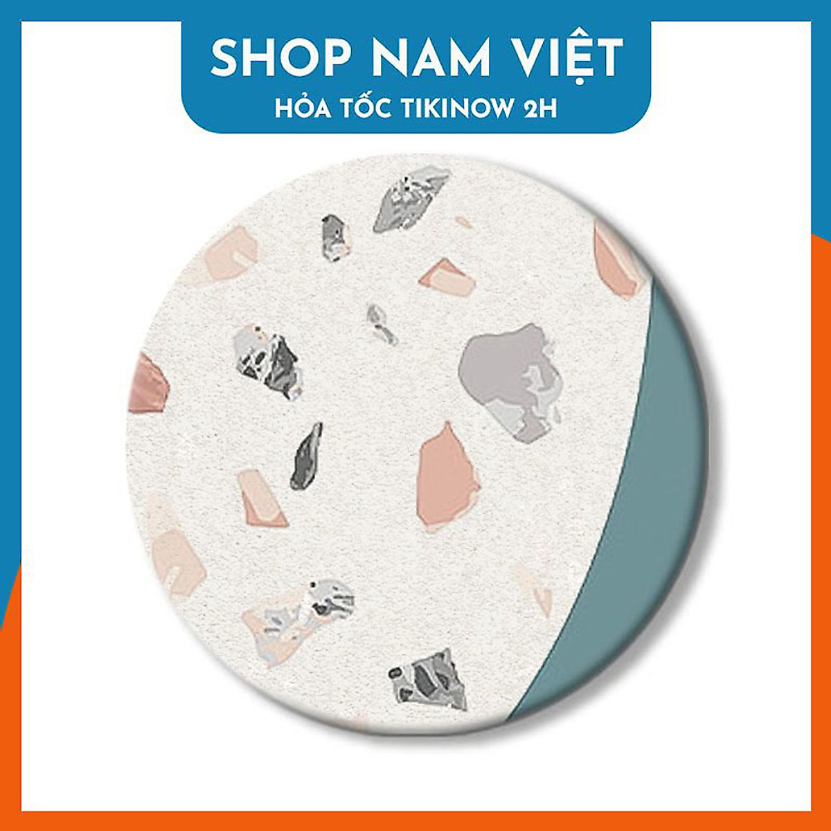 Lót Ly Siêu Thấm Diatom Mud Họa Tiết Gạch Terrazzo