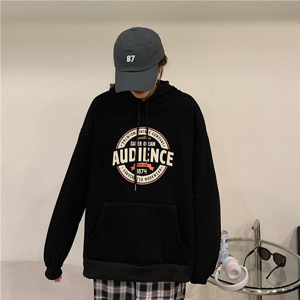 Áo hoodie nữ form rộng nỉ bông có mũ mặc nhà đi học đi chơi thời trang hàn quốc ulzzang hàn quốc