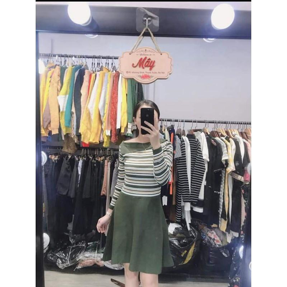 Váy len xòe Quảng Châu siêu xinh