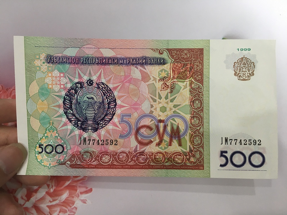 Tiền 500 Som của Uzbekistan hình con Ngựa , tặng phơi nylon bảo ...