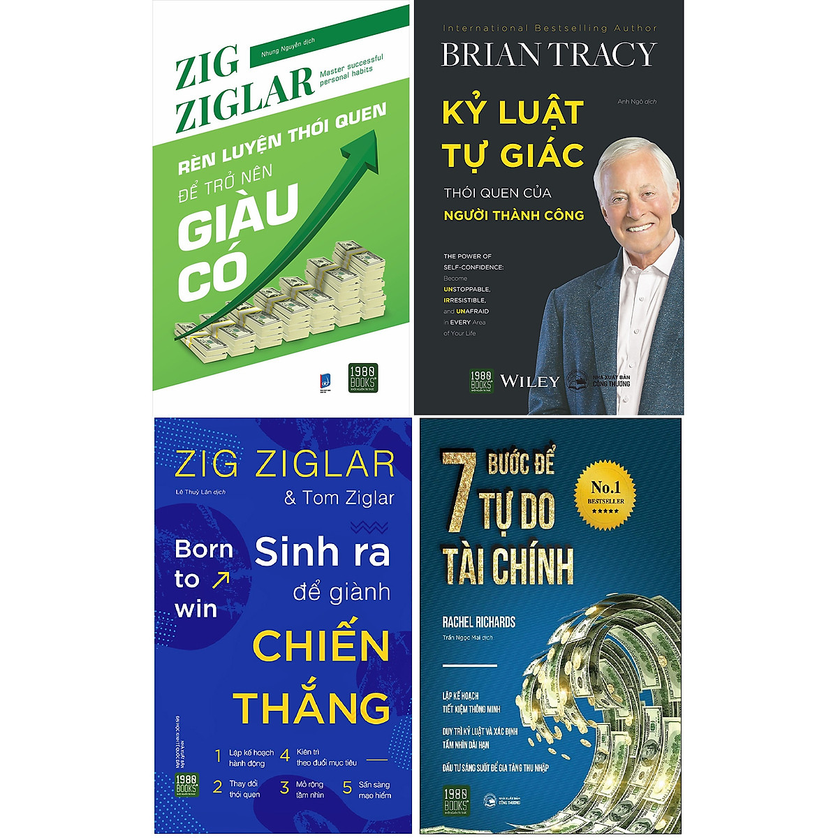 Bộ Sách Rèn Thói Quen Để Chiến Thắng: Rèn Luyện Thói Quen Để Trở Nên Giàu Có + Kỷ Luật Tự Giác Thói Quen Của Người Thành Công + Sinh Ra Để Giành Chiến Thắng + 7 Bước Để Tự Do Tài Chính 