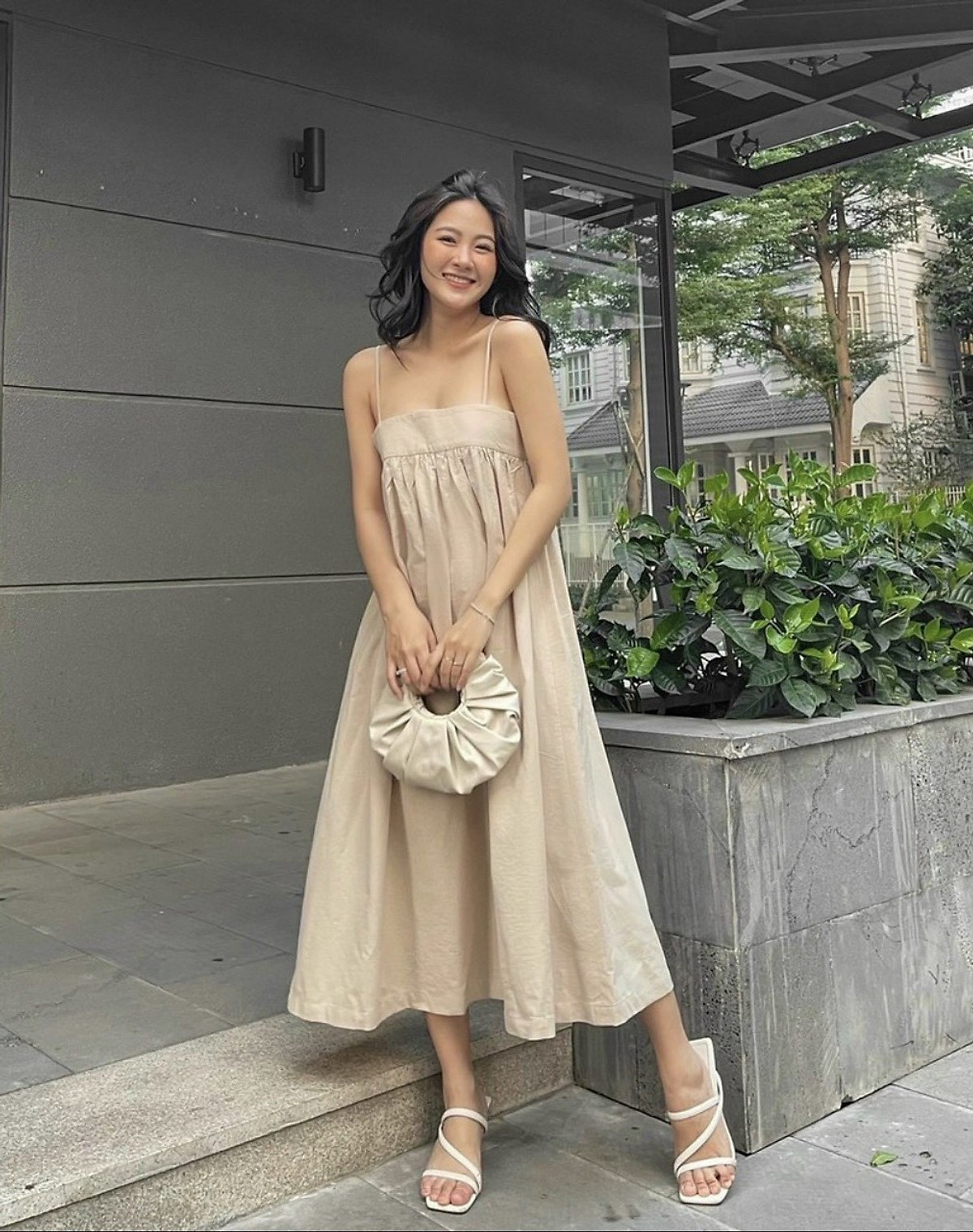 Đầm maxi form rộng