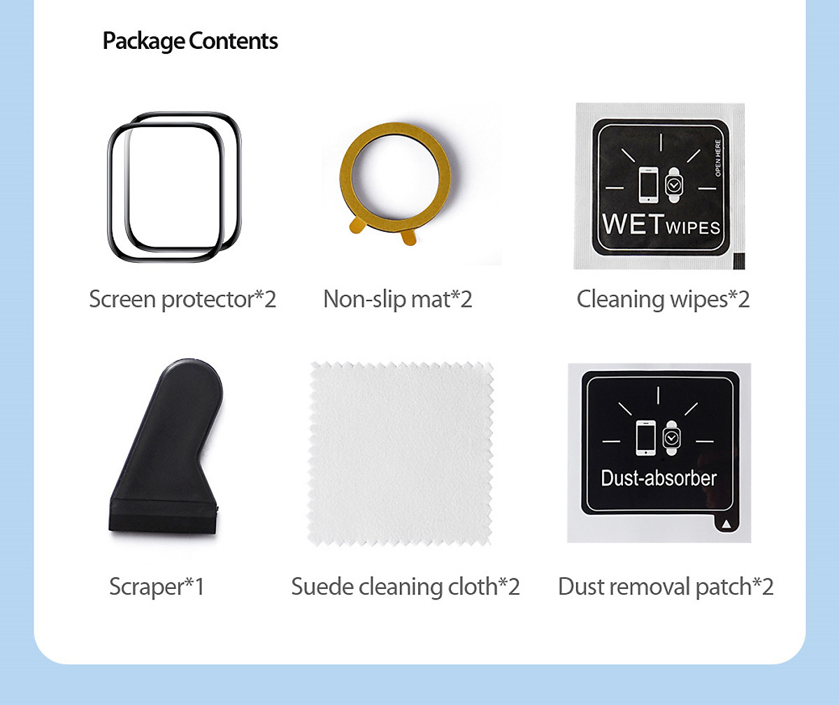Bộ 2 Miếng Dàn Màn Hình PMMA Dành Cho Apple Watch 10/ 9 / 8 / 7 / 6 / 5 / 4 / SE / SE 2, Dux Ducis, chống vân tay_ Hàng chính hãng