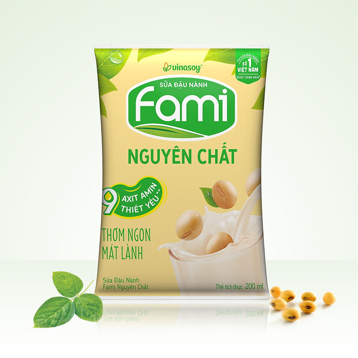 Thùng Sữa đậu nành Fami nguyên chất (200ml x 40 Bịch)